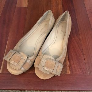 Nine West light camel tan flats